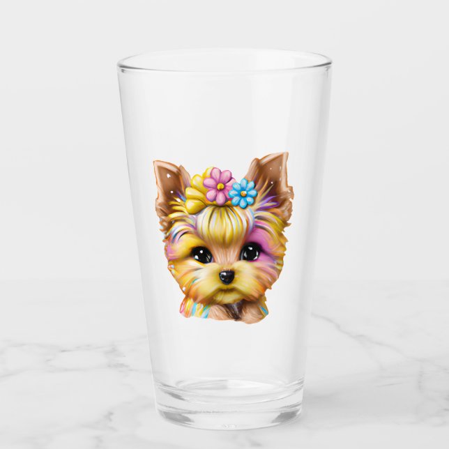 Copo De Pint Bebê-Yorkie bonito e adorável (Frente)