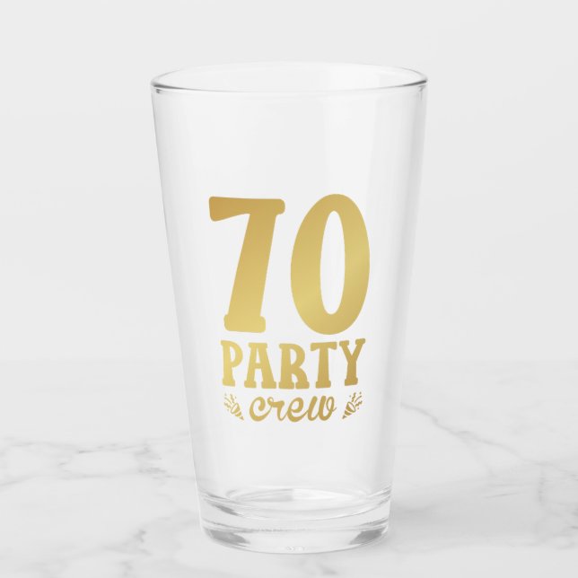Copo De Pint bebendo de Aniversário do 70 de 70 Partidos (Frente)