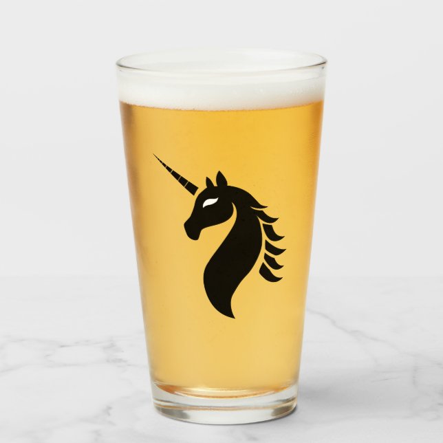 Copo De Pint Bebendo de logotipo Unicorn (Frente (Preenchido))