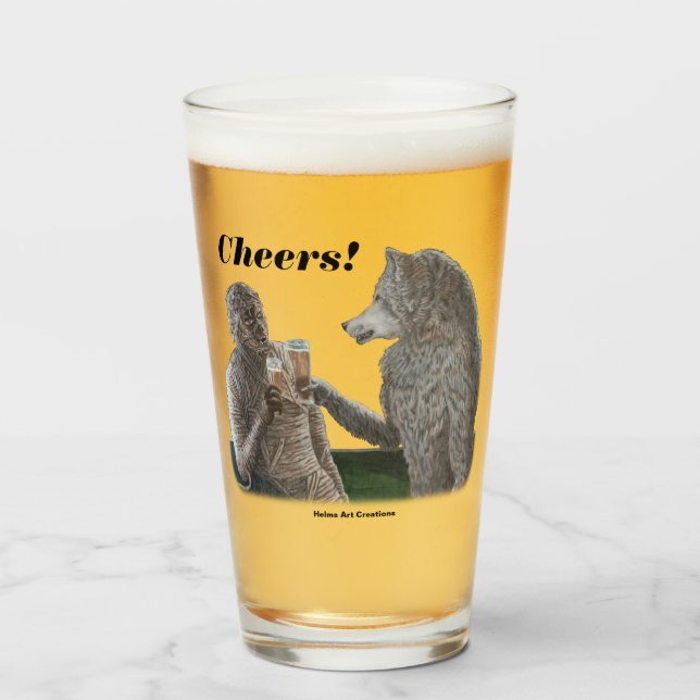 Copo De Pint Bebendo Fantasy Art Cup (Frente (Preenchido))