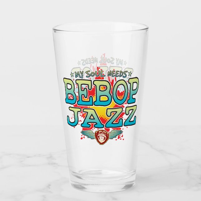 Copo De Pint Bebop Jazz Soul Glass Tumbler (Frente)