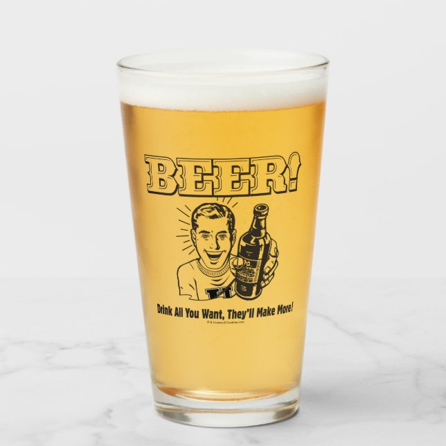 Copo De Pint Beer: Beba Tudo O Que Querem Que Façam (Frente (Preenchido))