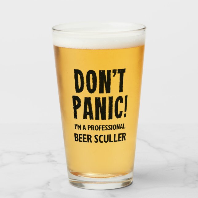 Copo De Pint Beer Drinker Engraçado (Frente (Preenchido))