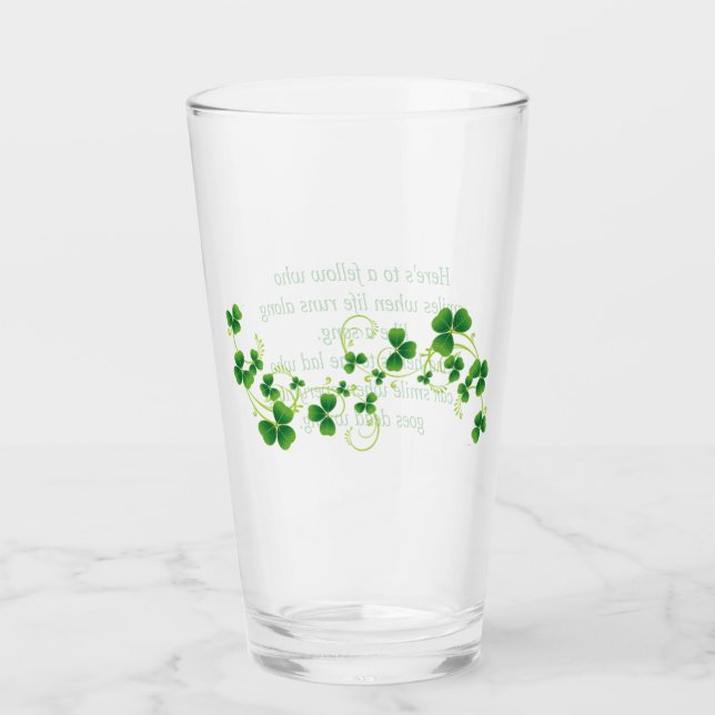 Copo de Pint Beer St. Patrick's Day Bênção Irlande (Frente)