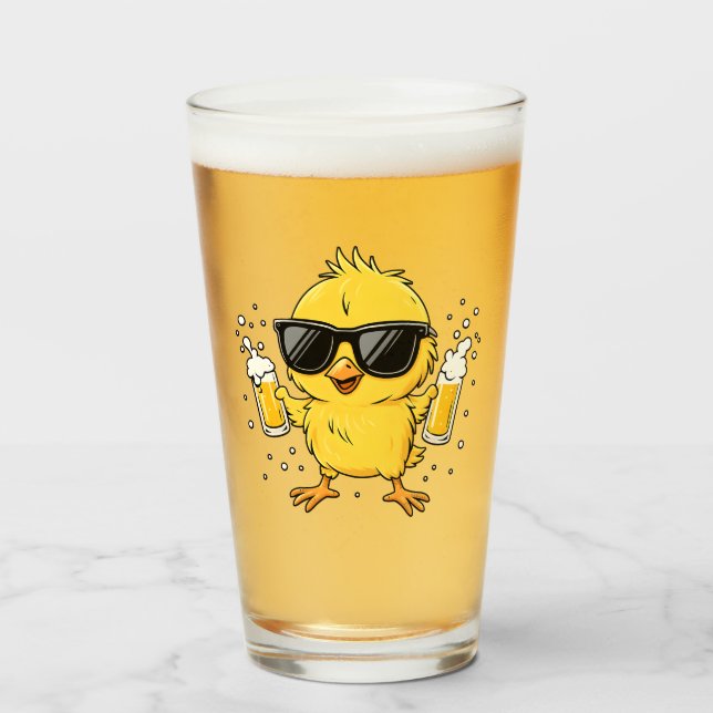 Copo De Pint Beer Time Madafakas Meme Pato Goose Retro (Frente (Preenchido))