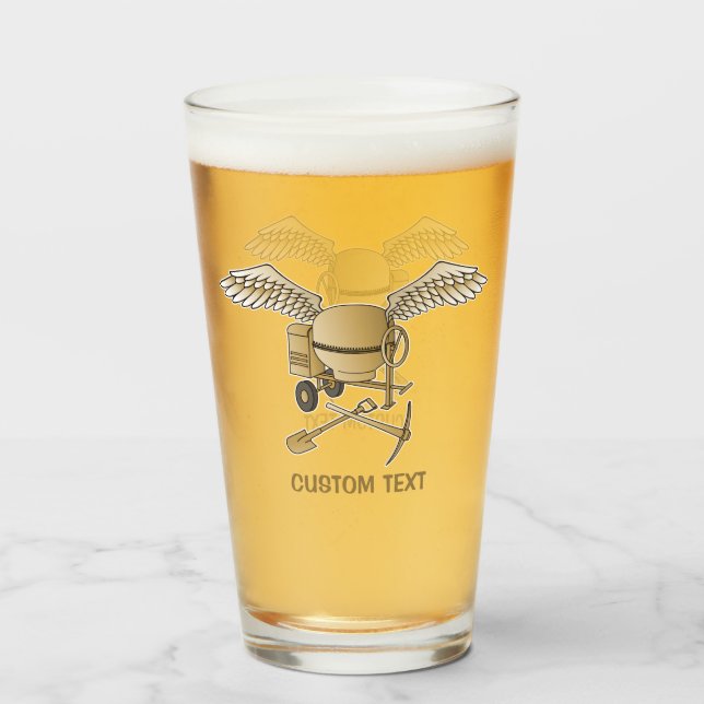 Copo De Pint Beige da mistura de concreto (Frente (Preenchido))