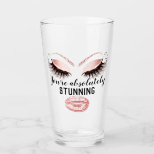Copo De Pint Beijo Rosa Da Extensão Eyelash Do Artista De Makeu