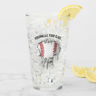Copo De Pint Beisebol Rasgado (Personalizado)