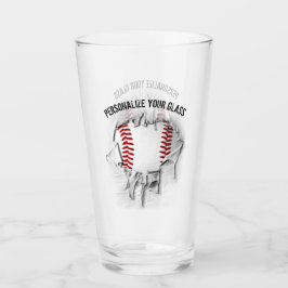 Copo De Pint Beisebol Rasgado (Personalizado)