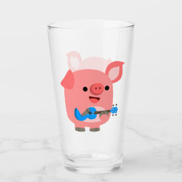 Copo De Pint Bela Caricatura Fazendo Ukulele Tumbler