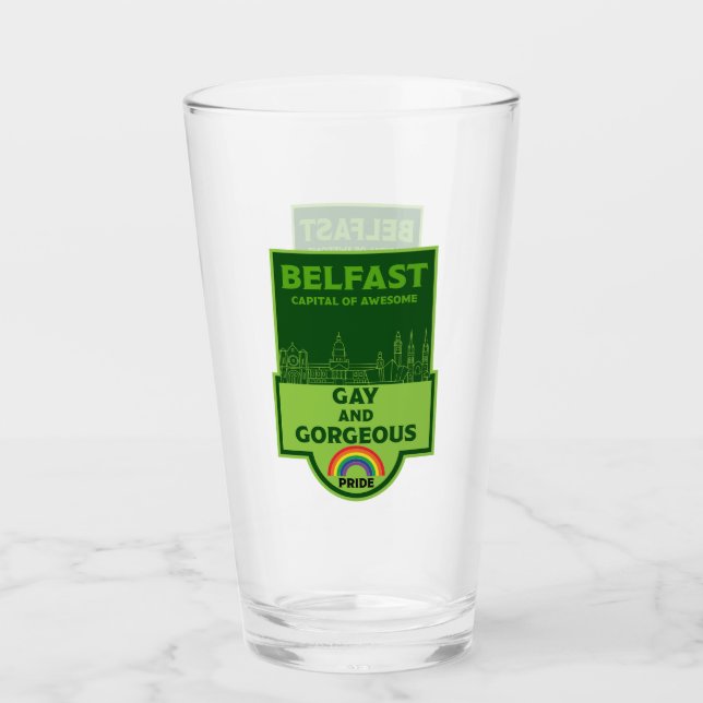 Copo De Pint Belfast Orgulho gay - Brighton Ireland LGBT - (Frente)