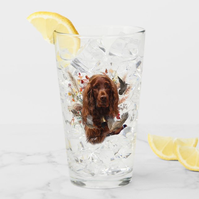 Copo De Pint Belo Red Setter Irlandês (Gelo frontal)