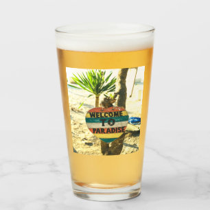 Copo De Pint Bem-vindo ao Paraíso Beach Ocean