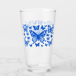 Copo De Pint Bênção da borboleta em azul