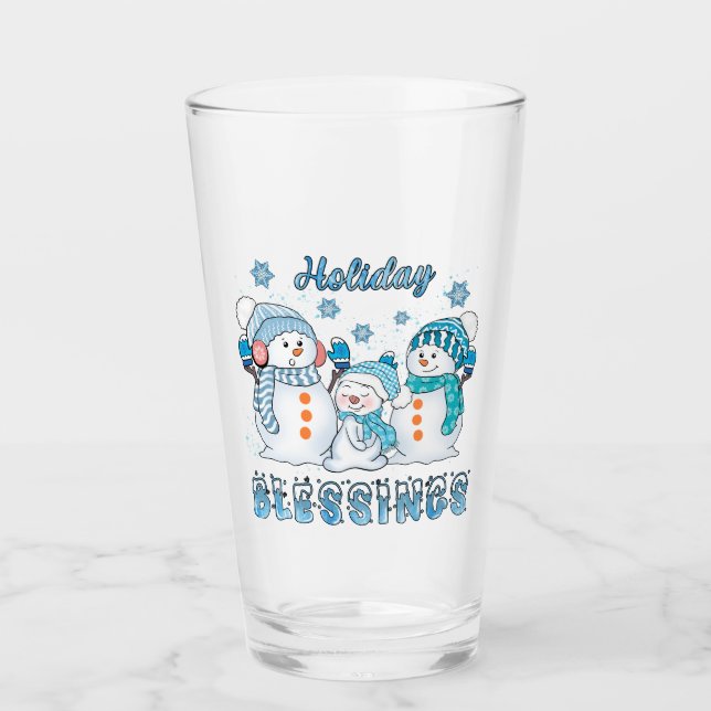 Copo De Pint Bênçãos Feriadas Das Frosidades (Frente)