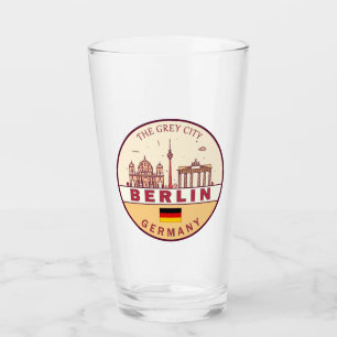 Copo De Pint Berlim Alemanha Cidade Skyline Emblem