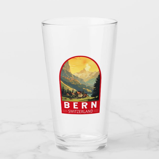 Copo De Pint Bern Suiça Art Vintage (Frente)