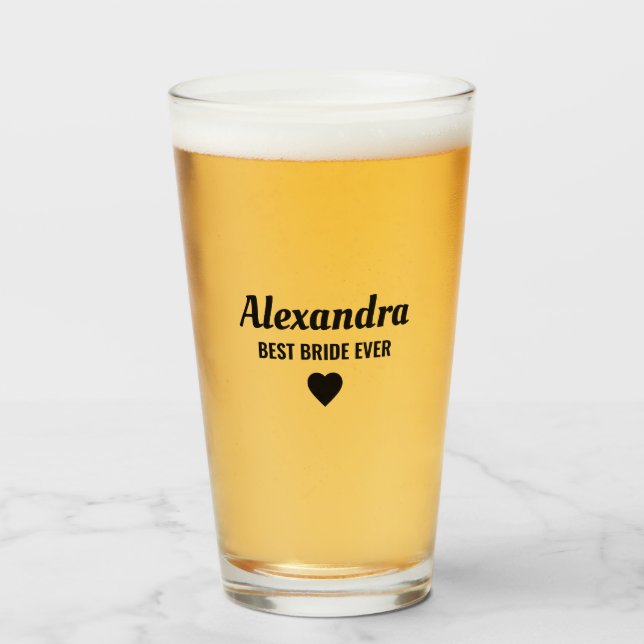 Copo De Pint Best Bride  (Frente (Preenchido))