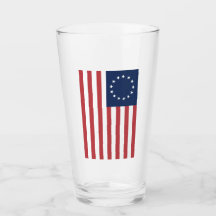 Betsy Ross Design Glass Cup