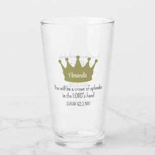 Copo De Pint Bíblia Versa Ouro de Fé Cristã