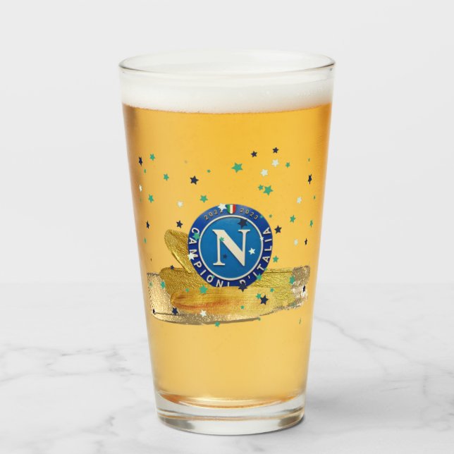 Copo De Pint Bicchiere di birra terzo Scudetto Napoli (Frente (Preenchido))
