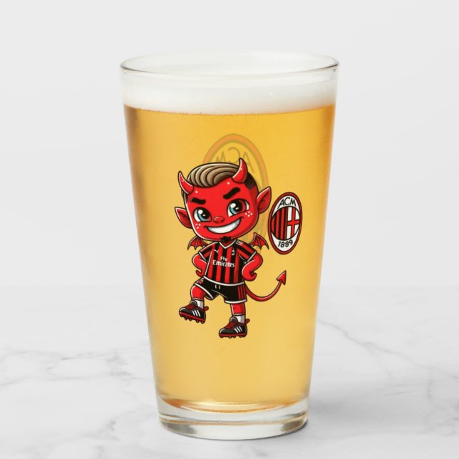 Copo De Pint Bicchiere Milan calcio (Frente (Preenchido))