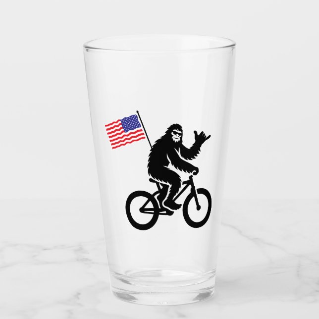 Copo De Pint Bigfoot Cycling American Flag (Frente)
