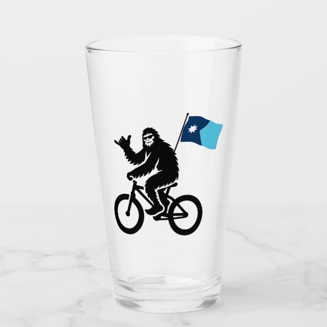 Copo De Pint Bigfoot Cycling Minnesota Flag (Frente)