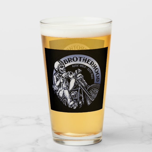 Copo De Pint Biker Brotherhood Black (Frente (Preenchido))