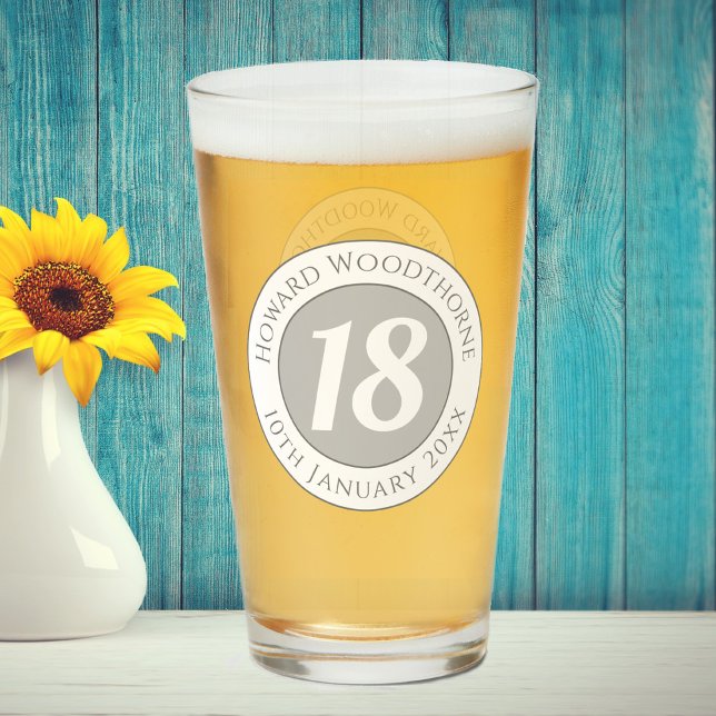 Copo De Pint Birthday Celebration with Name, Age, & Birthday (Criador carregado)