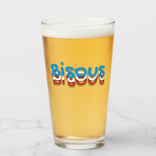 Copo De Pint Bisous (beijos) (Frente (Preenchido))