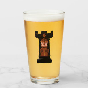 Copo De Pint Black Chess Rook