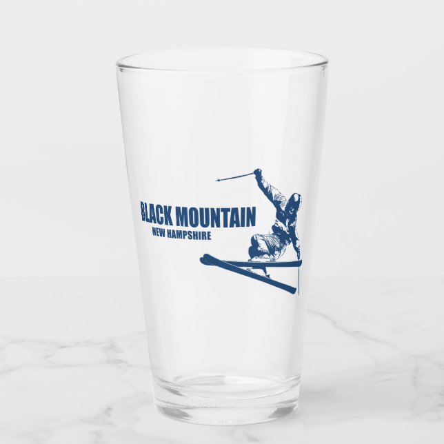 Copo De Pint Black Mountain New Hampshire Skier (Frente)
