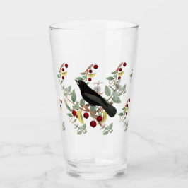 Copo De Pint Blackbird Ilustrado Por Aquarela