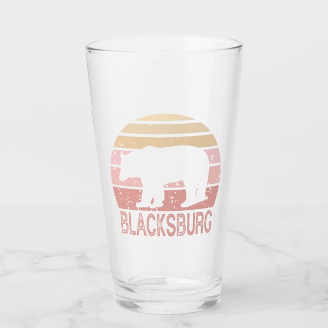 Copo De Pint Blacksburg Virginia Retro Bear (Frente)