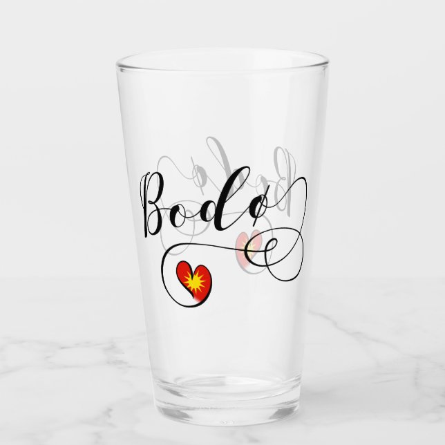 Copo De Pint Bodø Flag Heart, Noruega, Bodö (Frente)