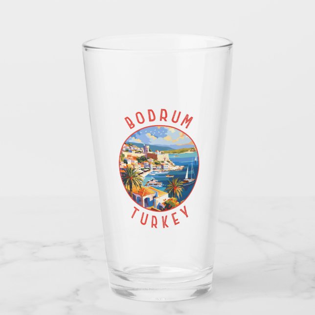 Copo De Pint Bodrum Turquia Círculo Retrovisso (Frente)