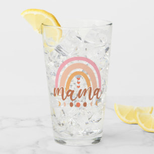 Copo De Pint Boho Rainbow Mama com Fases da Lua