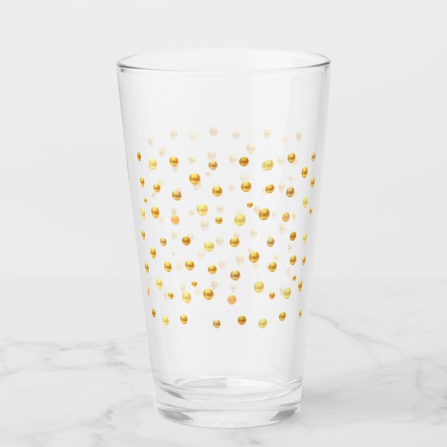 Copo De Pint Bolinhas Douradas (Frente)