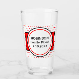 Copo De Pint Bolinhas Vermelhas Picnic da família