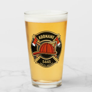 Copo De Pint Bombeiro ADD NAME Crachá de Bombeiros