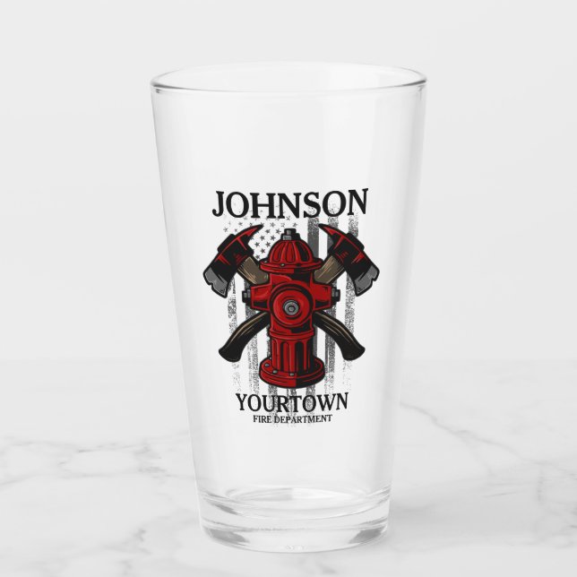 Copo De Pint Bombeiro NOME Departamento de Bombeiros Hidrante B (Frente)