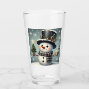 Copo De Pint Bonito boneco de Natal/Neve de inverno