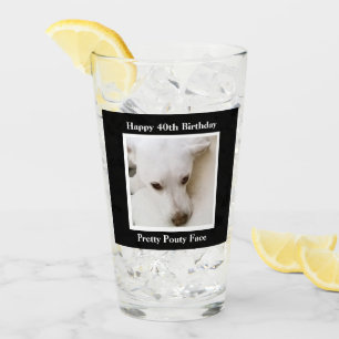 Copo De Pint Bonito Scot Face Cachorro aniversário de 40 anos 
