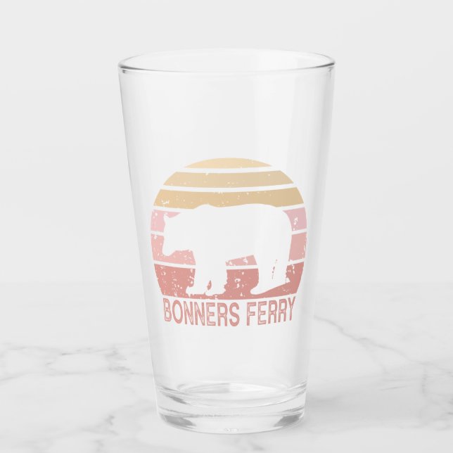 Copo De Pint Bonners Ferry Idaho Retro Bear (Frente)