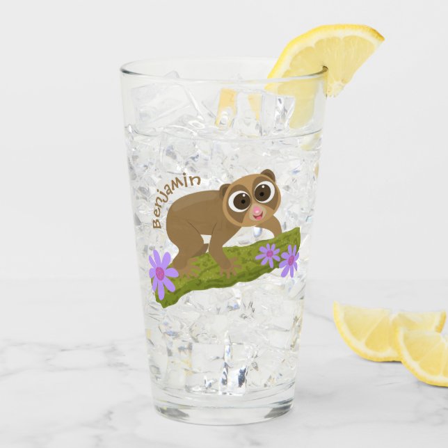 Copo De Pint Bons e felizes loris em desenhos animados (Gelo traseiro)