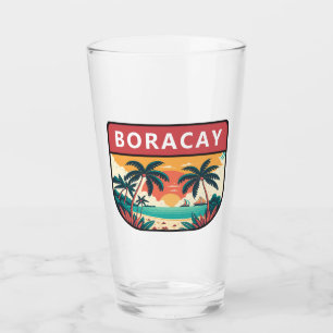 Copo De Pint Boracay Filipinas Retro Emblem