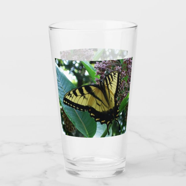 Copo De Pint Borboleta I de Swallowtail em Milkweed em Shenando (Frente)