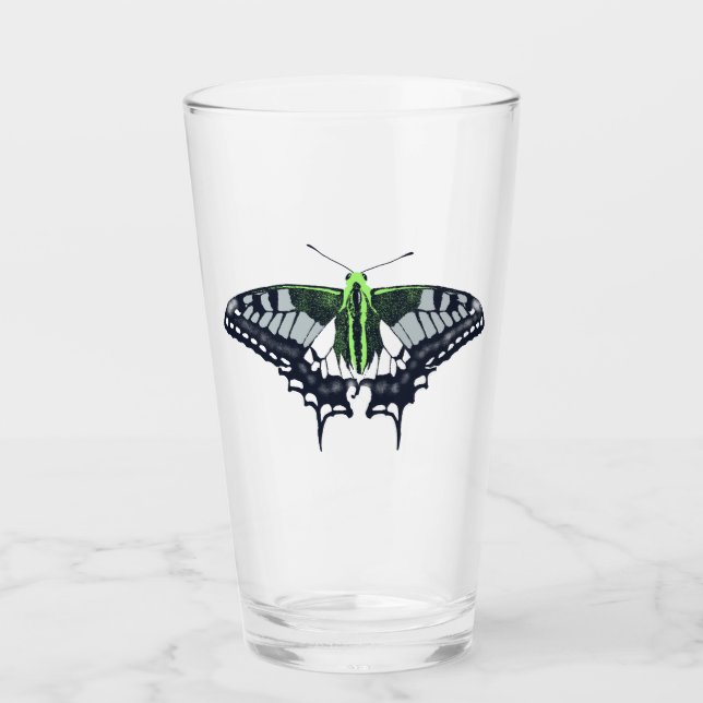 Copo De Pint Borboleta Swallowtail de Sinalizador Agender (Frente)