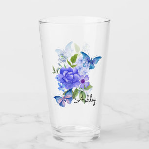 Copo De Pint Borboletas e flores